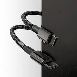 Кабель Baseus Tungsten Gold Fast Charging Type-C to Type-C 100W (1m) black (CATWJ-01) - мініатюра 3