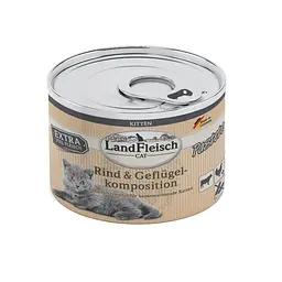 Консерви для кошенят LandFleisch Kitten Pastete Rind & Geflugelkomposition (яловичина, птах) 195 г