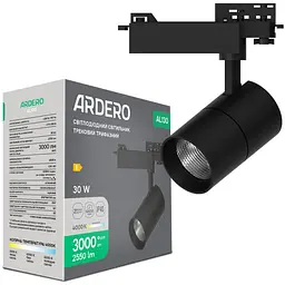 Світлодіодний трековий світильник Ardero AL130 30 Вт 4000 K чорний (80992)