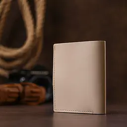 Класичне шкіряне портмоне Shvigel 16510 бежеве - мініатюра 7