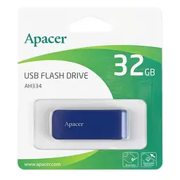 Флеш-накопичувач Apacer USB 2.0 AH334 32Gb блакитний - мініатюра 2