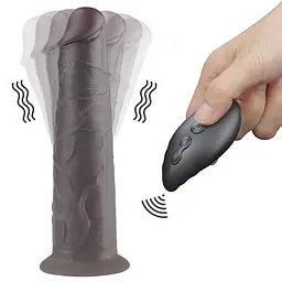 Вібратор Lovetoy Dual-Layered Silicone Nature Cock 8.0'' 20.5 см (чорний) - мініатюра 3