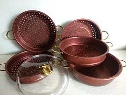 Мантоварка-пароварка з антипригарним покриттям O.M.S. Collection 6091 C-28 см 5,8 л Red - мініатюра 6