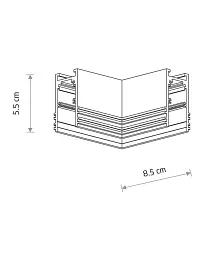 З'єднувач кутовий врізний Nowodvorski 11622 LVM Recessed Horizintal Corner IP20 білий - мініатюра 2