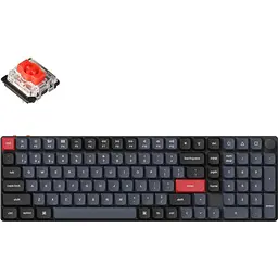 Keychron Клавіатура механічна K17 Pro 100Key, Gateron MX 2.0 Red, WL/BT/USB-A, QMK, RGB, чорний в центрі