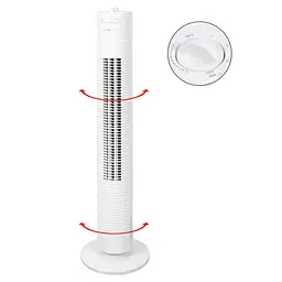 Вентилятор колонний Clatronic TVL 3770 78cm, потужність 35вт, білий