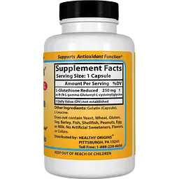 L-Глутатіон Healthy Origins Setria 250 мг 60 капсул - мініатюра 2