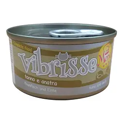 Вологий корм для котів Vibrisse Menu тунець з качкою в соусі, банка 70 г