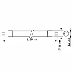 Лампа Videx LED FITO T8F 18W 1.2M (VL-T8F-1812B) - мініатюра 4