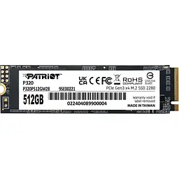 SSD накопичувач Patriot P320 512 GB (P320P512GM28) - мініатюра 5