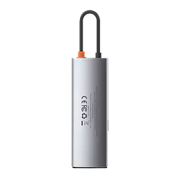 Мультипортовий адаптер USB Хаб Baseus Baseus Metal Gleam Series 8-in-1 Multifunctional Type-C HUB Docking Station CAHUB-CV0G Grey - мініатюра 3