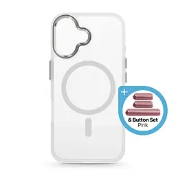 Чехол для Apple iPhone 17, Unit MagSafe, белый, прозрачный, MagSafe, противоударный, магнитный, панель-накладка с поддержкой MagSafe, с поддержкой беспроводной зарядки, TPU+PC, защита всего корпуса, ударопрочный, ArmorStandart (ARM90580) - мініатюра 2