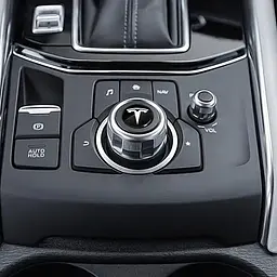 Наклейка з логотипом Tesla для автоключів d=15 мм Пластикова об'ємна - мініатюра 5