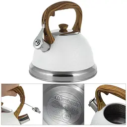 Чайник Ofenbach 2.7 л з нержавіючої сталі зі свистком та ручкою soft touch (OF-100305WH) - мініатюра 2
