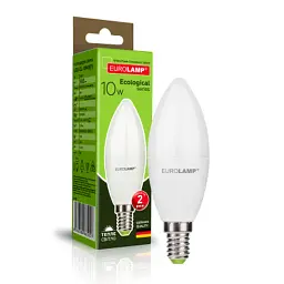 Лампочка Eurolamp LED Лампа EUROLAMP ECO серия "P" CL 10W 900 lm E14 3000K (LED-CL-10143(P)) - мініатюра 2