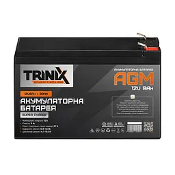 Trinix 12V9Ah/20Hr Super Charge AGM Акумуляторна батарея 12В 9А*год свинцево-кислотна (44-00050) - мініатюра 2