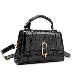 Каркасне невелике кросбоді з еко-шкіри Lilly P2-17068985A чорне - мініатюра 5