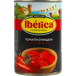 Томаты очищенные Iberica в томатном соке 400 г