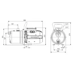 Поверхневий насос Grundfos JP 5-48 (99458769) - мініатюра 2