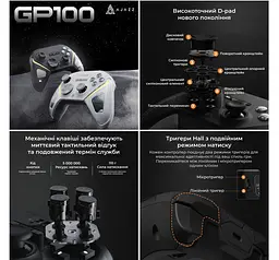 Геймпад джойстик Ajazz GP-100B 2.4G/BT/USB, Switch/PC/iOS/Android, RGB, Black - мініатюра 5