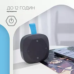Портативна акустика Canyon HEXAGON 10 TWS 8W IPX5 Grey Blue (CNE-CBTSP10GB) - мініатюра 7