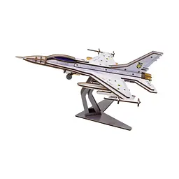 Дерев'яний 3D конструктор F16 PuzzleOk Арт-26913 79 деталей - мініатюра 3