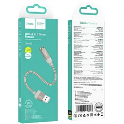 Перехідник Hoco UPA32D Clever USB to 3.5mm Gold - мініатюра 2