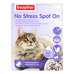 Заспокійливі краплі від стресу Beaphar No Stress Spot On для котів, 3 піпетки - мініатюра 2