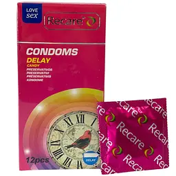 Презервативи Recare Delay Candy 12 шт. пролонгуючі з ароматом цукерок (ROZ6501053501) - мініатюра 2
