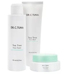 Набір для жирної комбінованої проблемної шкіри Farmasi Tea Tree Dr. C. Tuna крем гель тонік чайне дерево