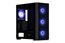 2E Gaming Корпус Vertex GI01B без БЖ 2xUSB3.0, 1xUSBType-C, 3x140мм ARGB, 1x120мм ARGB, VGA 380мм, LCS ready, контролер з пультом, TG Side Panel, EATX, чорний - мініатюра 4