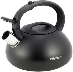 Чайник Happy Kettle з нержавіючої сталі зі свистком матовий Ofenbach 19.5 см kuh0006803