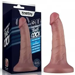 Реалістичний вібратор Vibrating Dual Density Power Cock 6'' тілесний