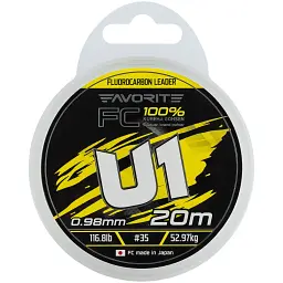 Флюорокарбон Favorite U1 FC 20 м 35/0.98 мм 116.8 lb/52.97 кг - мініатюра 2