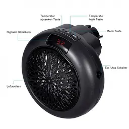 Потужний портативний обігрівач тепловентилятор дуйка Wonder Heater 900W - мініатюра 6