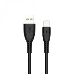 Кабель SkyDolphin S08L USB - Lightning (M/M), 1 м, Чорний (USB-000561)