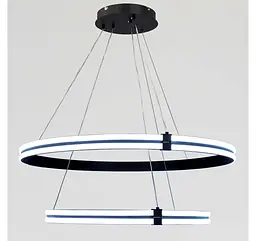 Чорна двоярусна LED люстра MD78099/80+60BK Artlight 184 Вт - мініатюра 5