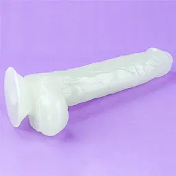 Неоновий фалоімітатор LoveToy Lumino Play 26 см блакитний - мініатюра 18