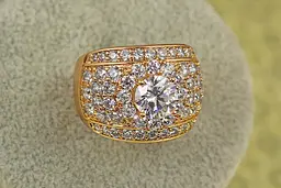 Кільце Xuping Jewelry бочечка з камінням р 17 золотисте - мініатюра 2