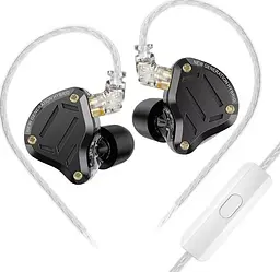 Навушники KZ ZS10 Pro 2 з мікрофоном чорні