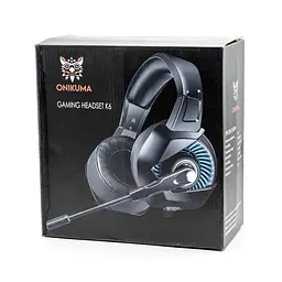 Дротова ігрова гарнітура Onikuma Gaming with LED K6, USB, 3.5mm, 2m, black-blue - мініатюра 3