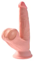 Фалоімітатор King Cock Plus TDC With 6", 19.5 см (тілесний) - мініатюра 2