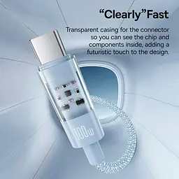 Кабель Baseus Gem Fast-Charging Data Cable Type-C to Type-C 100W 1m blue (P10373000311-00) - мініатюра 3