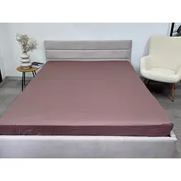 Простирадло Ecotton Stucco на резинці сатин 90х200 см коричневе (24848) - мініатюра 2