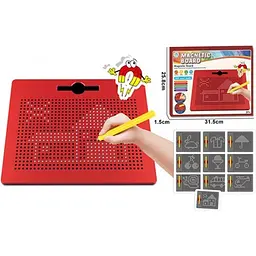 Розвиваюча гра G-Toys Планшет Дощечка магнітна металеві кульки 748 шт. картки 10 шт. - мініатюра 2