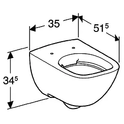 Унітаз підвісний Geberit Modo Rimfree 502.827.00.1 з сидінням Soft Close Click2Clean, Білий - мініатюра 2