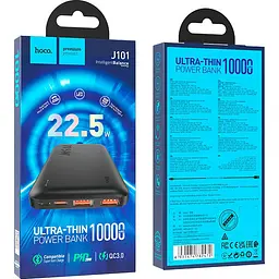 Зовнішній акумулятор Hoco J101 Astute 10000mAh 22.5W Black [101317] - мініатюра 4
