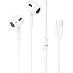 Дротові навушники Hoco M1 Max Type-C crystal earphones with mic, 1.2m, white