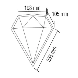 Світильник фасадний LED "CARAT" 12W настінний - мініатюра 3