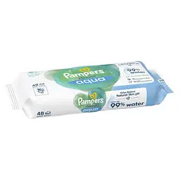 Дитячі вологі серветки Pampers Harmonie Aqua 48 шт. - мініатюра 3